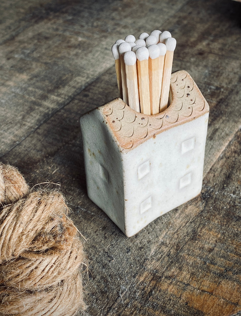 Ceramic House Match Holder