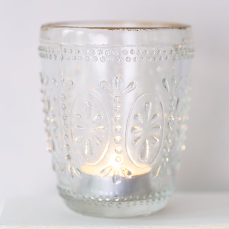 Glass with Gold Rim Tealight Holder