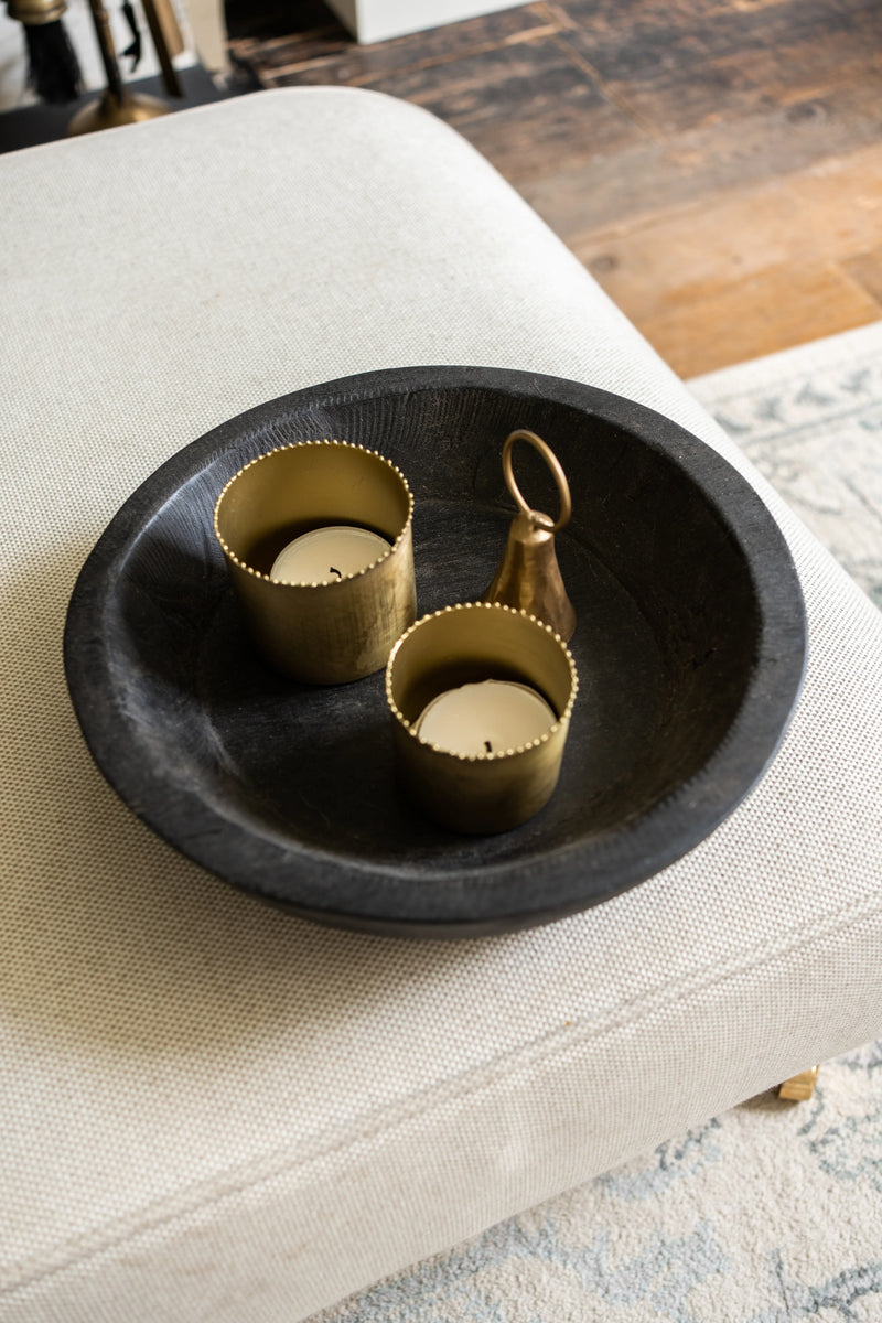Set of 2 Brass Votive Candle Holders